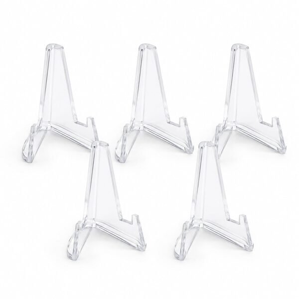 Clear Acrylic Card Display Stands, 5 Piece Tabletop Set