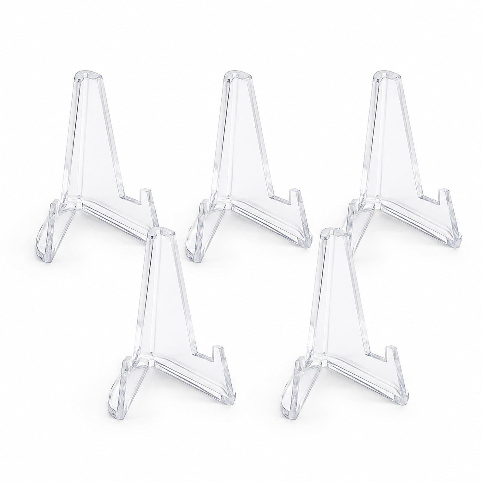 Clear Acrylic Card Display Stands, 5 Piece Tabletop Set