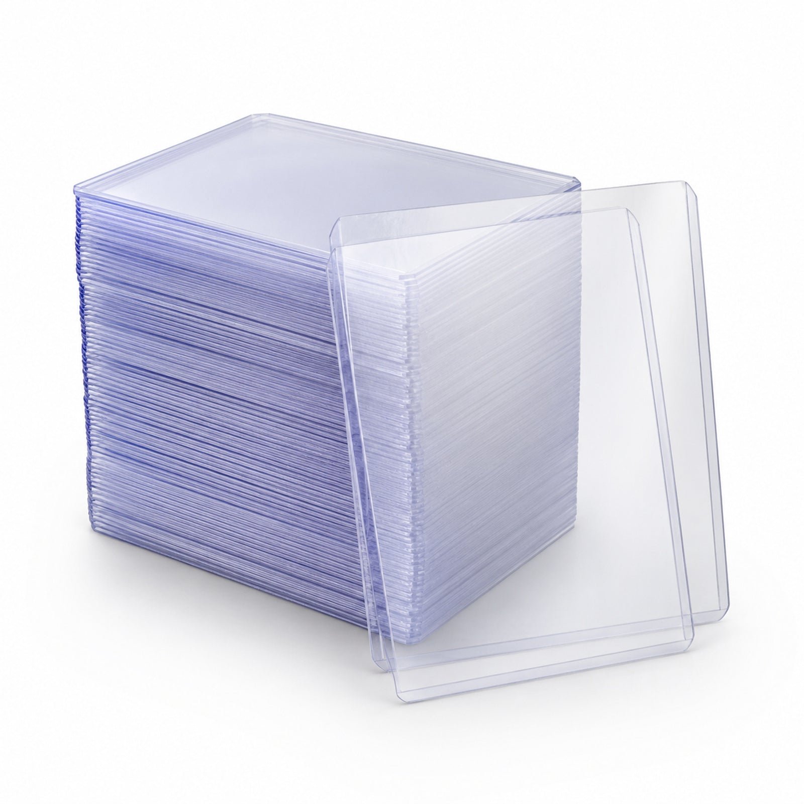 Semi-Rigid Card Holders, Clear, 50 Pack