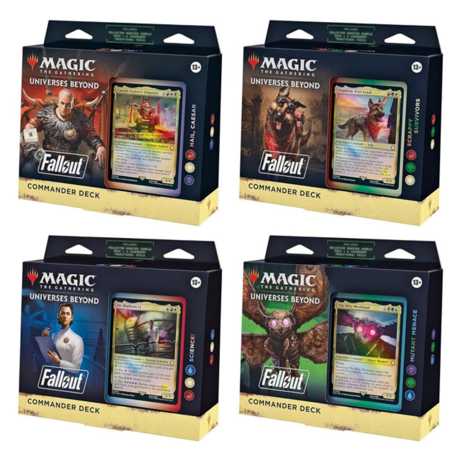 Magic: The Gathering – Fallout Commander Deck Display (4 Decks)